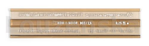 Šablona písmenová 901 2.5mm ISO kouřová KOH-I-NOOR