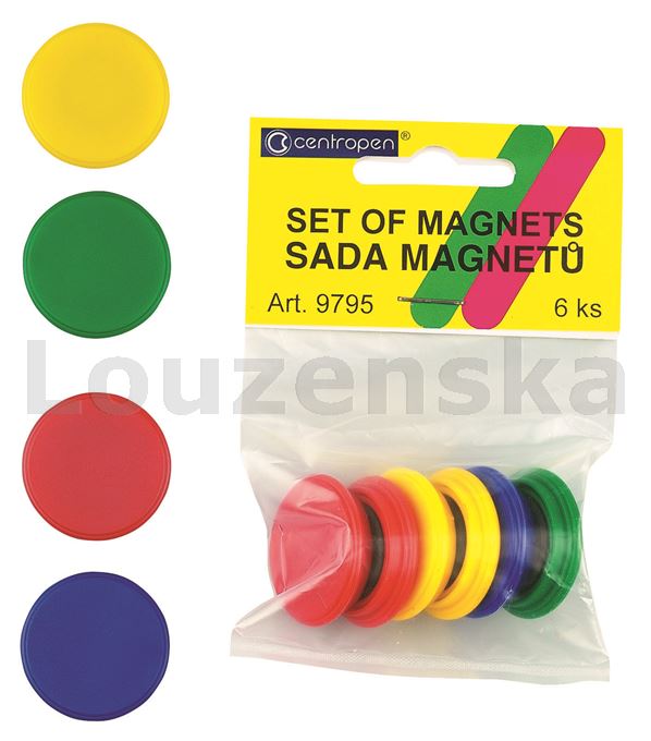 Magnety kul. sada/6ks 9795 mix barev