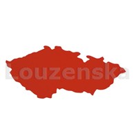 Mapa ČR obrysová PP mix barev