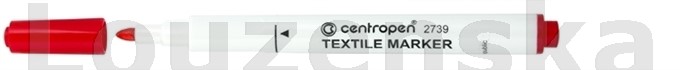 2739 červený Značkovač na textil CENTROPEN