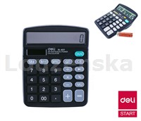Kalkulačka DL-E837/12míst černá DELI