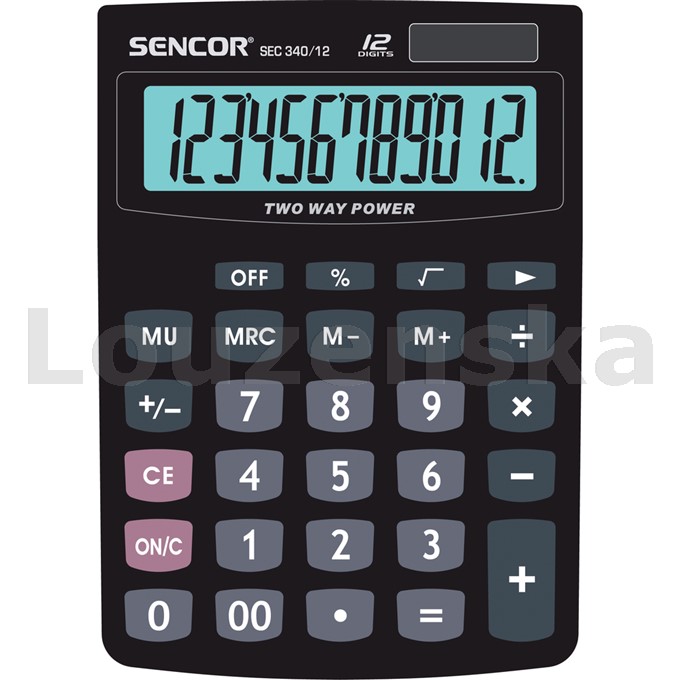 Kalkulačka SEC 340/12 DUAL SENCOR