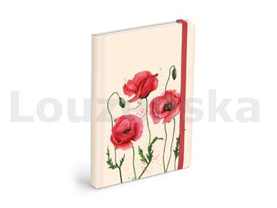 Blok 13x18cm s gumou/120l čistý Vlčí máky