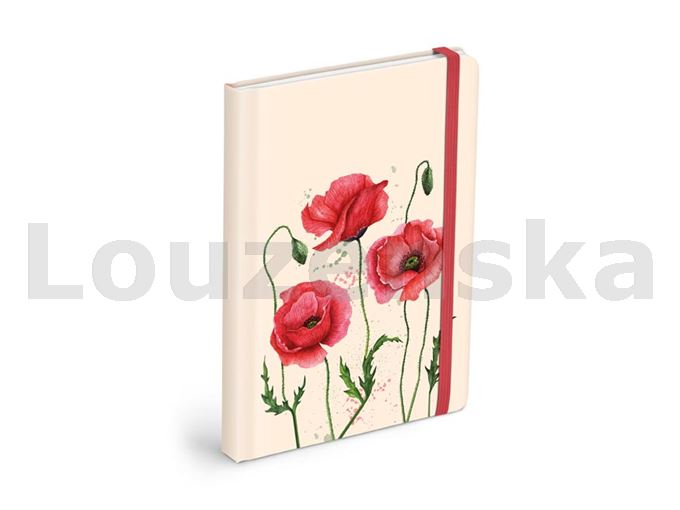 Blok 13x18cm s gumou/120l čistý Vlčí máky