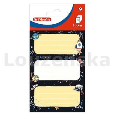 Etikety školní/3 listy Vesmír HERLITZ