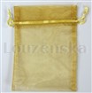 Sáček organza 9x12cm zlatý 