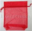 Sáček organza 25x20cm červený 