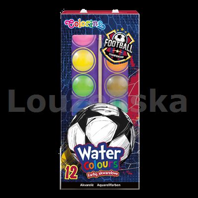 Vodové barvy paleta/12barev Football COLORINO