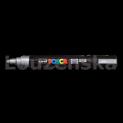 Akryl.popisovač Posca PC-5M stříbrný