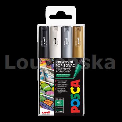 Sada akryl.popis./4barvy Posca PC-1M 