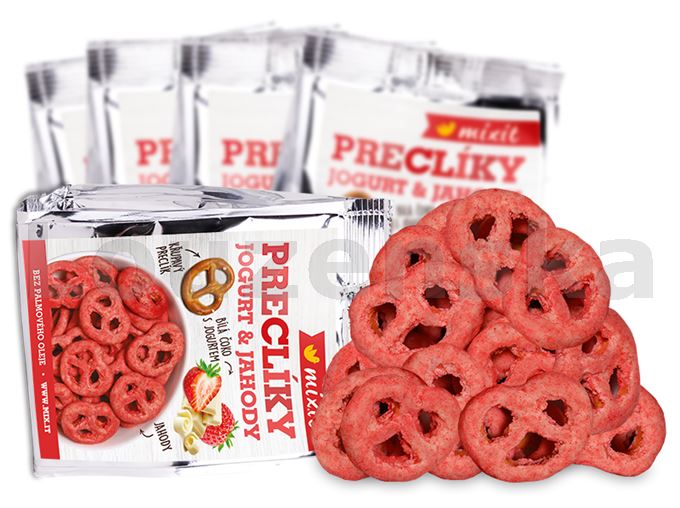 Preclíky do kapsy - Jogurtová čokoláda s jahodami 70g MIXIT