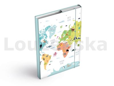 Box A5 školní s gumičkou Maps MFP