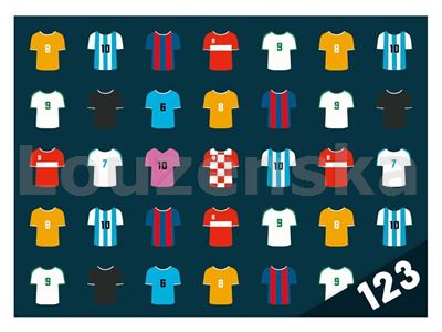 Desky na číslice Fotbal dresy MFP