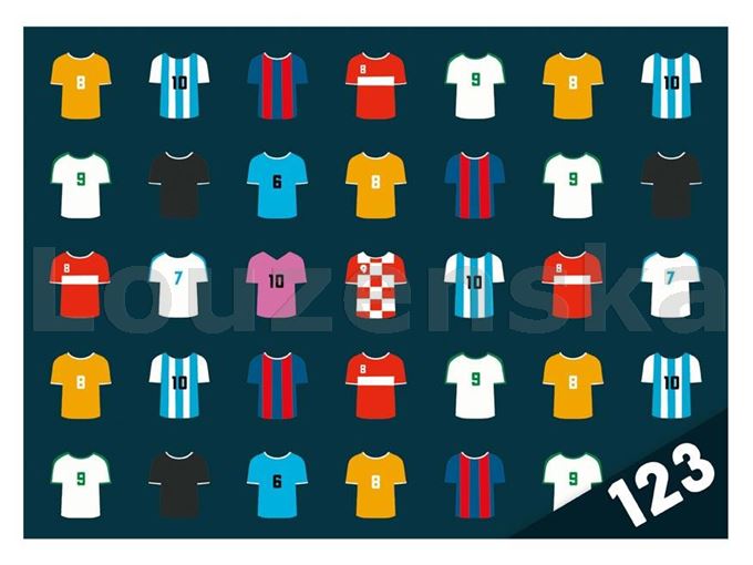 Desky na číslice Fotbal dresy MFP
