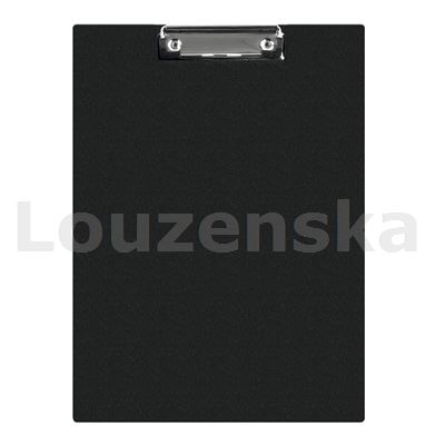 Desky s klipem A4 PVC dvojité s poutkem černé DONAU