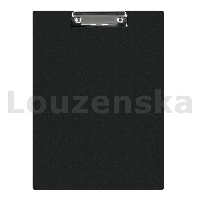 Desky s klipem A4 PVC dvojité s poutkem černé DONAU
