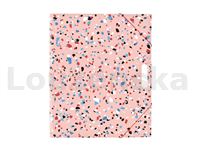 Desky na výkresy A4 s gum.a průhm. Terrazzo růžové MFP