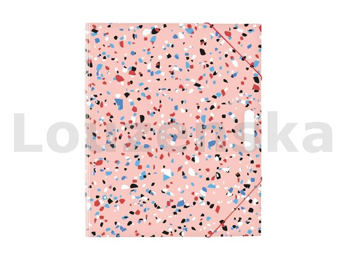 Desky na výkresy A4 s gum.a průhm. Terrazzo růžové MFP