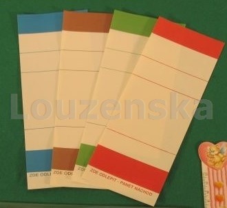 Přelepky na pořadač 6,2cm samolep./5ks hnědé