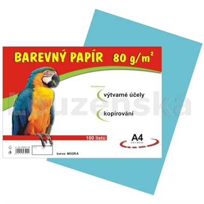Barevný papír A4 80g/100l modrý