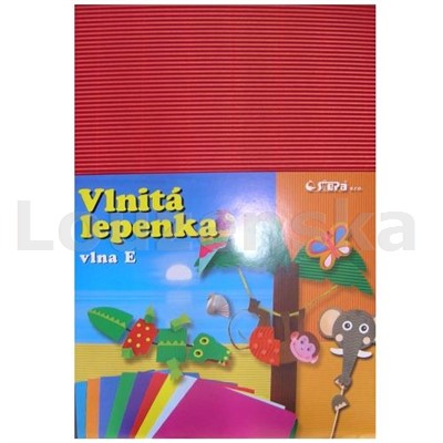 Lepenka E-Welle 260g 24,5x34,5 rovná červená STEPA