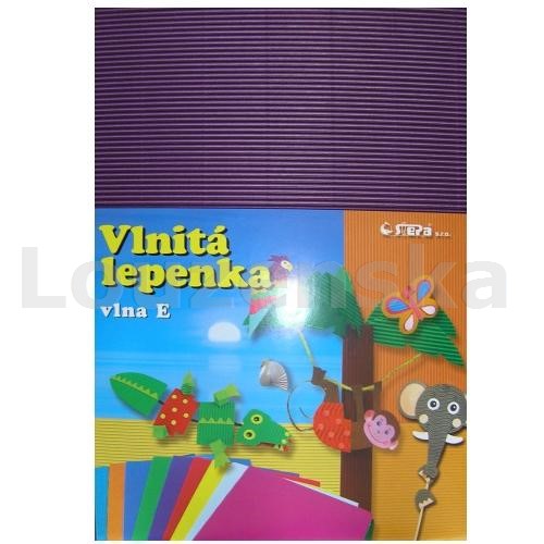Lepenka E-Welle 260g 24,5x34,5 rovná fialová STEPA