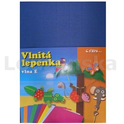 Lepenka E-Welle 260g 24,5x34,5 rovná modrá STEPA