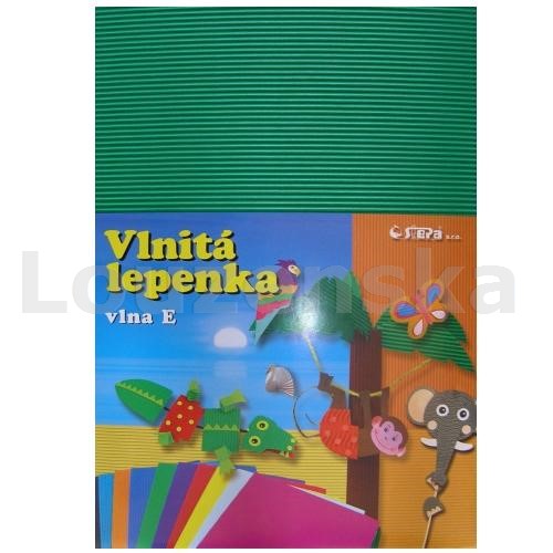 Lepenka E-Welle 260g 24,5x34,5 rovná zelená STEPA