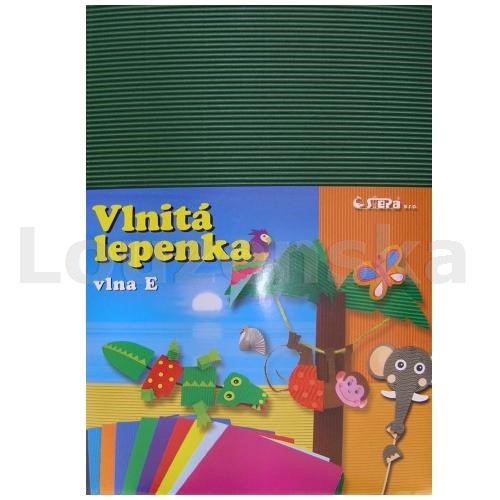 Lepenka E-Welle 260g 24,5x34,5 rovná tm.zelená STEPA