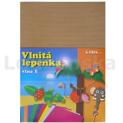 Lepenka E-Welle 260g 24,5x34,5 rovná natur STEPA