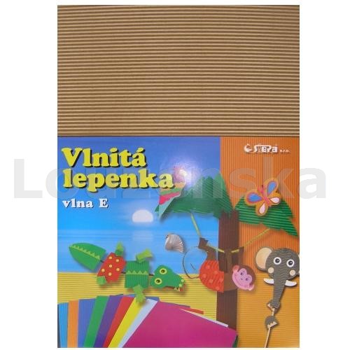 Lepenka E-Welle 260g 24,5x34,5 rovná natur STEPA