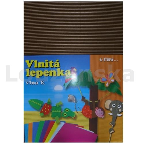 Lepenka E-Welle 260g 24,5x34,5 rovná hnědá STEPA