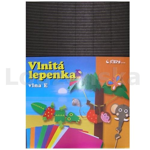 Lepenka E-Welle 260g 24,5x34,5 rovná černá STEPA