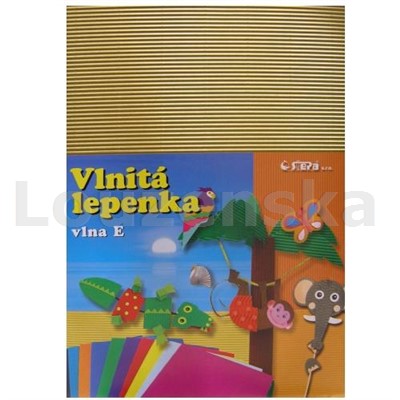 Lepenka E-Welle 260g 24,5x34,5 rovná zlatá STEPA