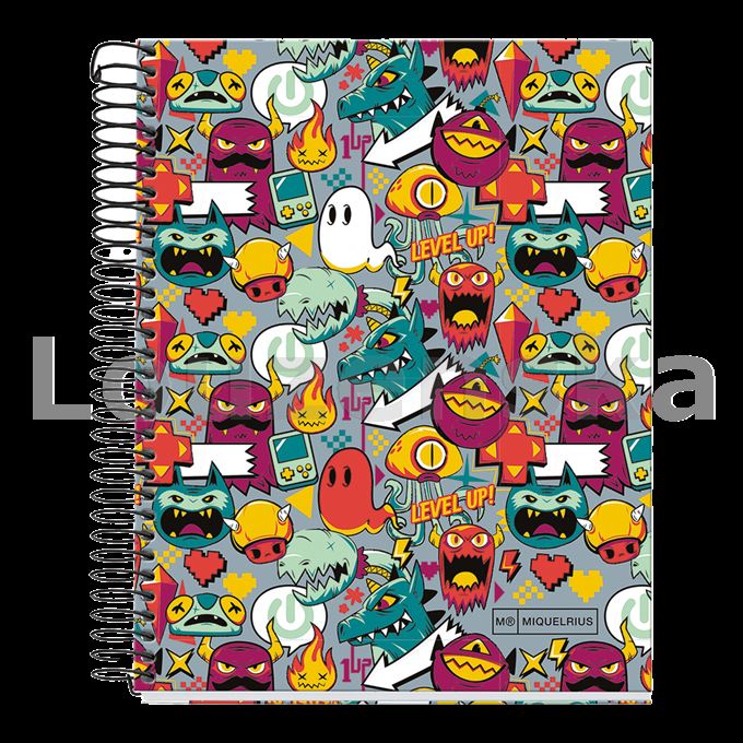 Blok spirála A5 linka Level up/140l 70g MIQUELRIUS