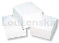 Blok kostka lepená 8,5x8,5x5cm bílá