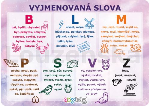 Vyjmmenovaná slova A4 - holky OXYBAG