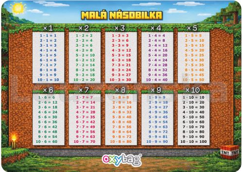 Malá násobilka A4 - kluci OXYBAG