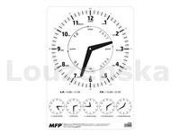 Hodiny dětské A4 bílé Anglické MFP