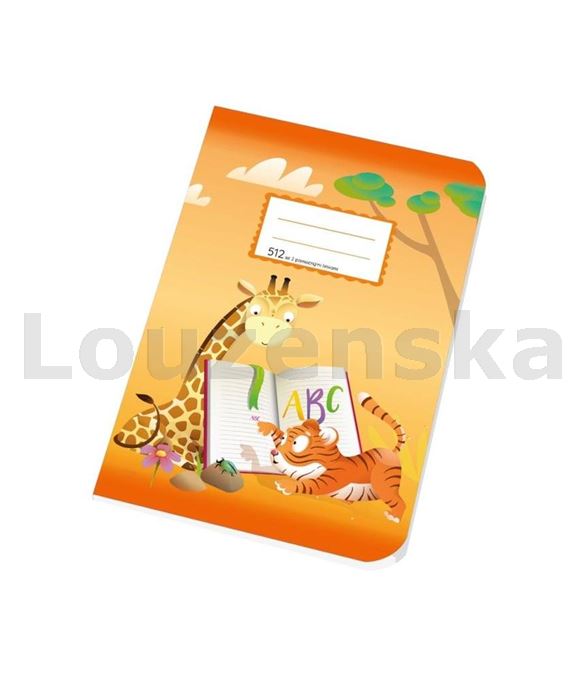 Sešit 512 bezdřevý se 2 pomocnými linkami PAPÍRNY BRNO