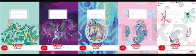 Sešit 524 bezdřevý potisk holky HERLITZ