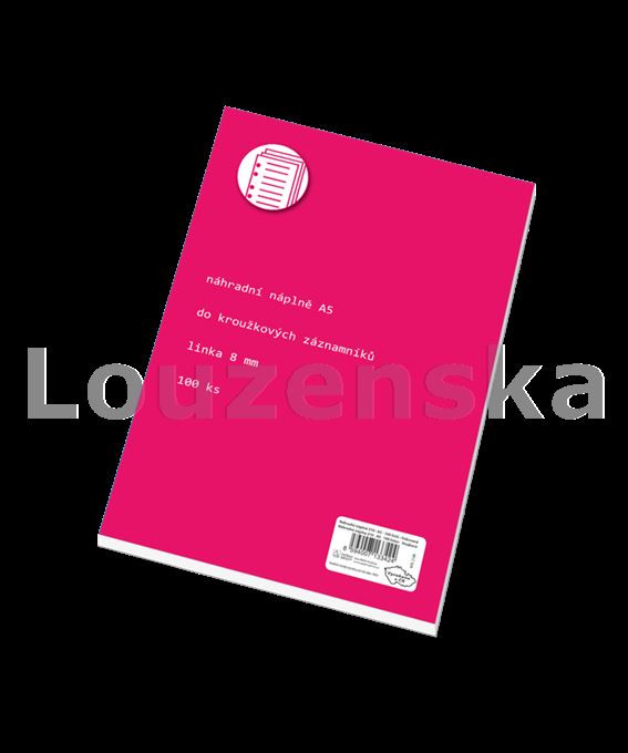 Náhradní listy do kroužk. bloku A5 linka/100listů