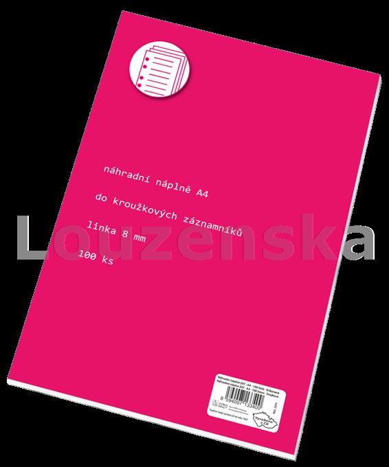 Náhradní listy do kroužk. bloku A4 linka/100listů