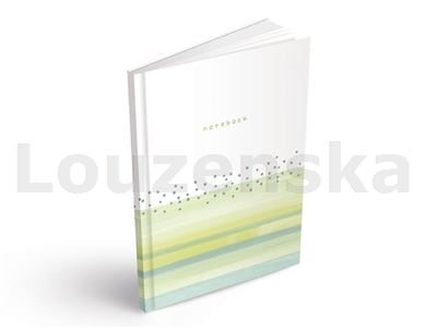 Záznamní kniha A6 100l čtvereček Bílá s pruhy MFP