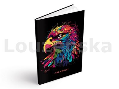 Záznamní kniha A5 100l linka Dravec černá MFP