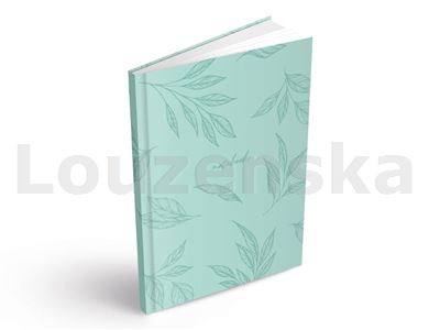 Záznamní kniha A5 100l linka Listy - mint MFP