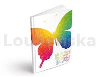 Záznamní kniha A5 100l linka Motýl duhový MFP