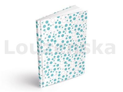 Záznamní kniha A4 100l čistá Bílá s mod.puntíky MFP