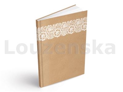 Záznamní kniha A4 100l linka Krajka - béžová MFP