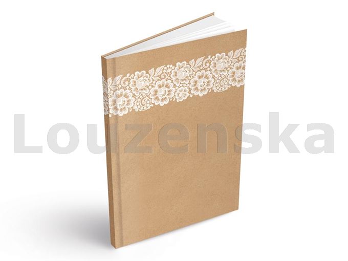 Záznamní kniha A4 100l linka Krajka - béžová MFP
